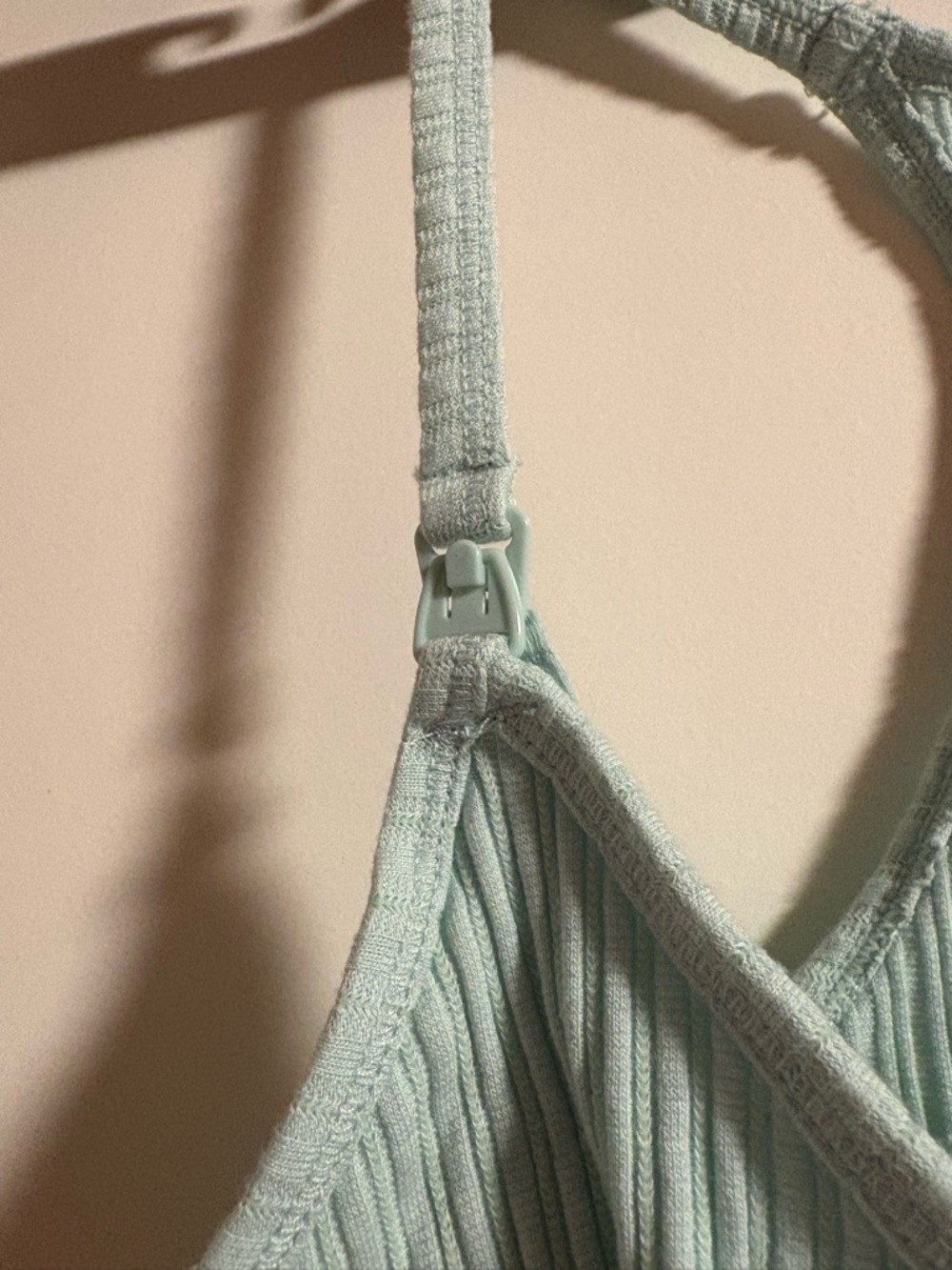Auden Light Mint Ribbed Racerback Bralette - Picture 4 of 6